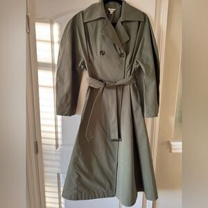 JOVONNA London Stylish Olive Green Trench Coat